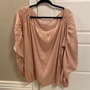 Dressy shimmer pink blouse